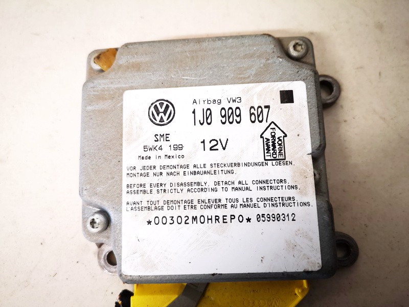 1J0909607 Volkswagen Passat 1999 Airbag crash sensors module - Thumbnail 2