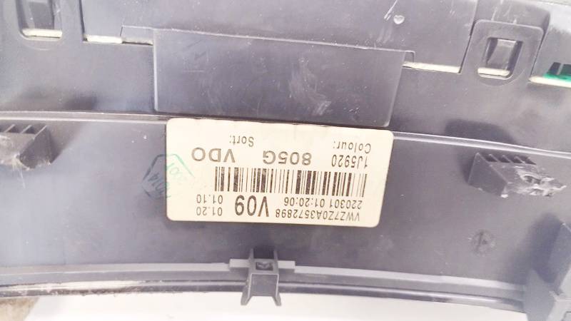 1J5920805G Volkswagen Bora 2001 Speedometers - Cockpit - Speedo Clocks Instrument - Thumbnail 3