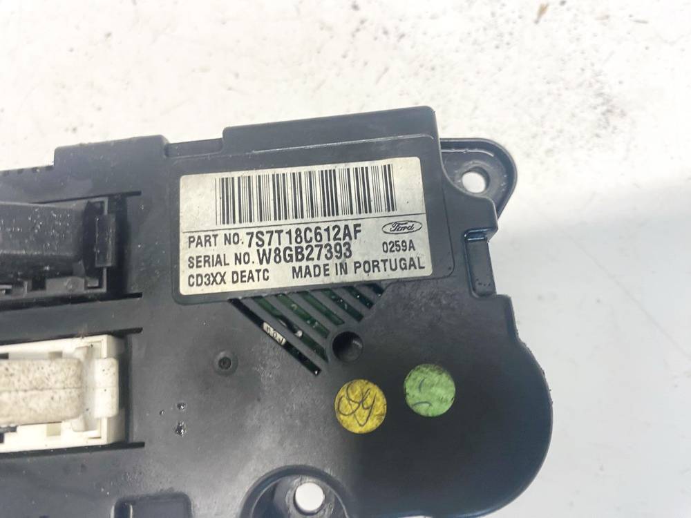 7S7T18C612AF Ford Mondeo 2007 Climate Control Panel (heater control switches) - Thumbnail 4