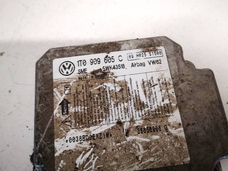 1T0909605C Volkswagen Touran 2005 Airbag crash sensors module - Thumbnail 2