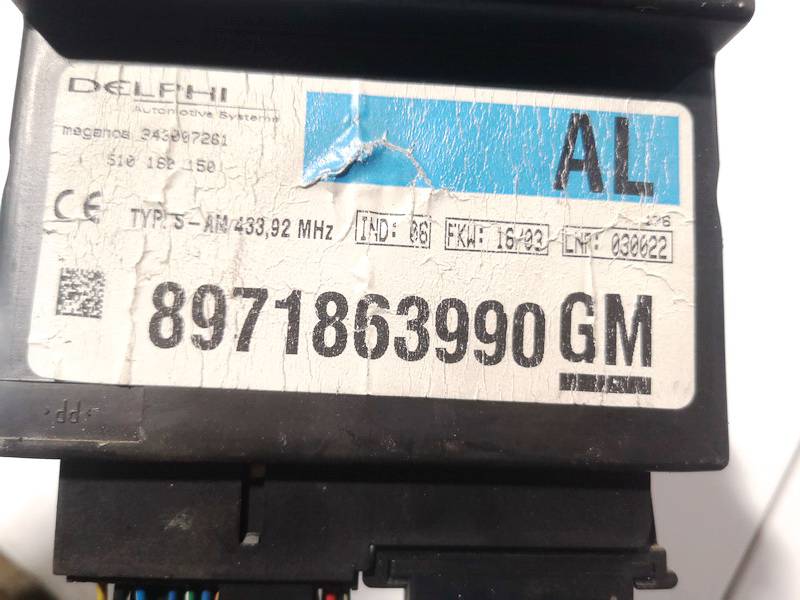 8971863990 Opel Frontera 2005 General Module Comfort Relay (Unit) - Thumbnail 3