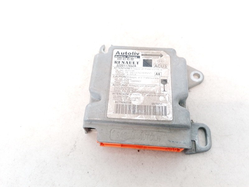 8200117652A Renault Scenic 2001 Airbag crash sensors module