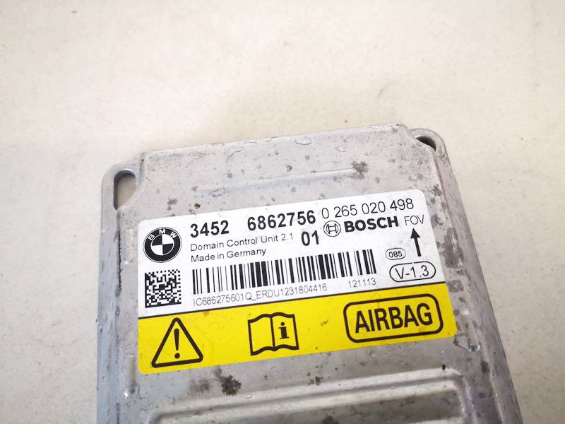0265020498 BMW 1-Series 2011 SRS AIRBAG KOMPIUTERIS - ORO PAGALVIU VALDYMO BLOKAS - Thumbnail 2