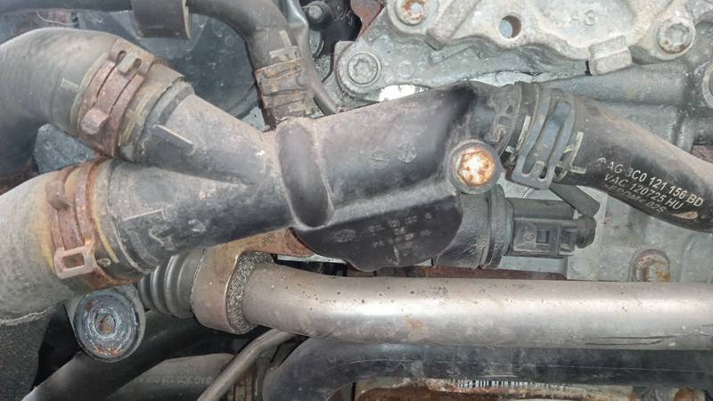 03L121132Q Volkswagen Passat 2010 Coolant Flange (Engine Coolant Thermostat Housing Cover)