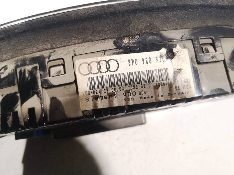 8P0920930 Audi A3 2003 Speedometers - Cockpit - Speedo Clocks Instrument - Thumbnail 3