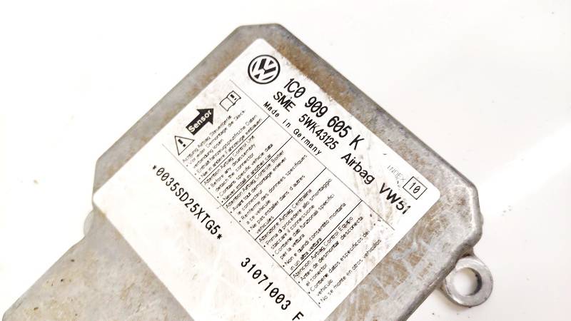 1C0909605K Skoda Roomster 2007 Airbag crash sensors module - Thumbnail 3