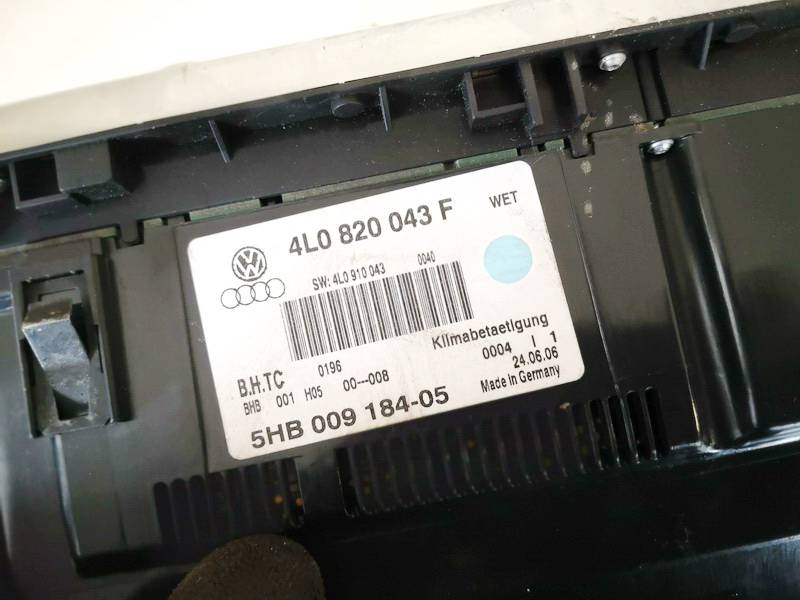4L0820043F Audi Q7 2006 Heizungsbedienteil Klimabedienteil - Thumbnail 3