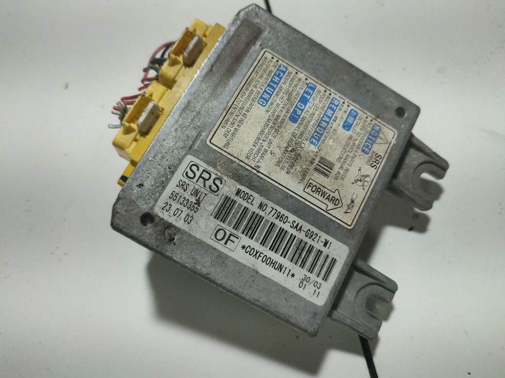 77960SAAG921M1 Honda Jazz 2003 Airbag crash sensors module - Thumbnail 2