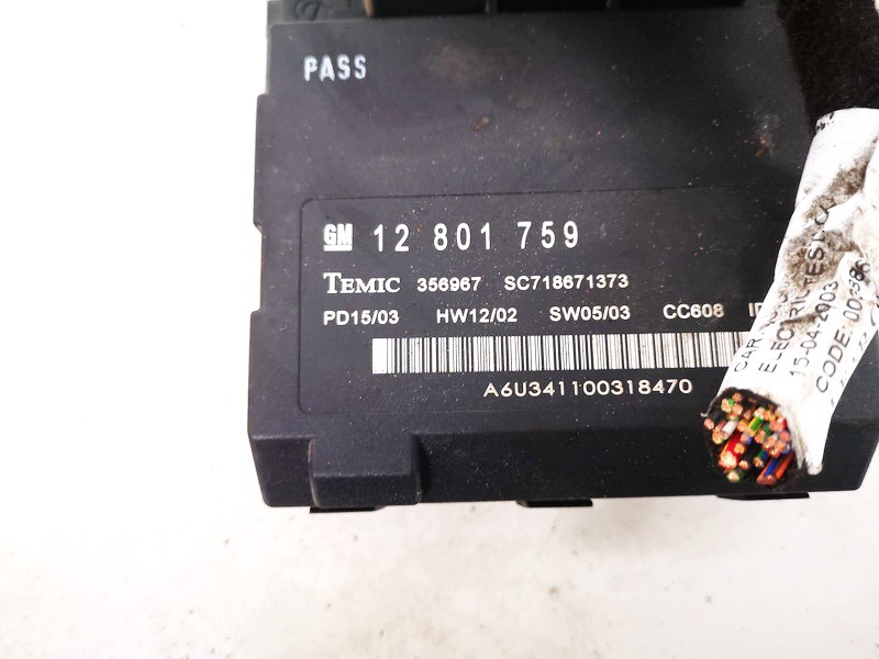 12801759 SAAB 9-3 2003 Confort Contrôle Module - Thumbnail 2