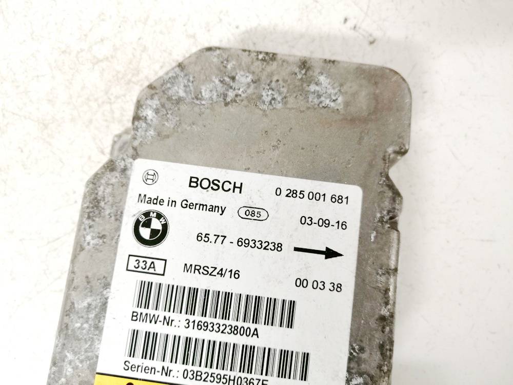 65776933238 BMW 3-Series 2004 Airbag crash sensors module - Thumbnail 3