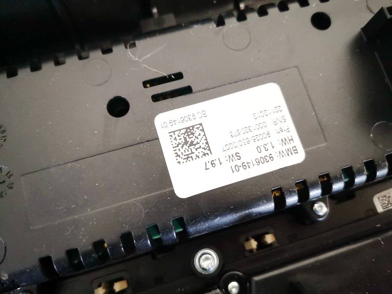 930614901 BMW 5-Series 2012 Klimata vadības panelis (sildītāja vadības slēdži) - Thumbnail 3