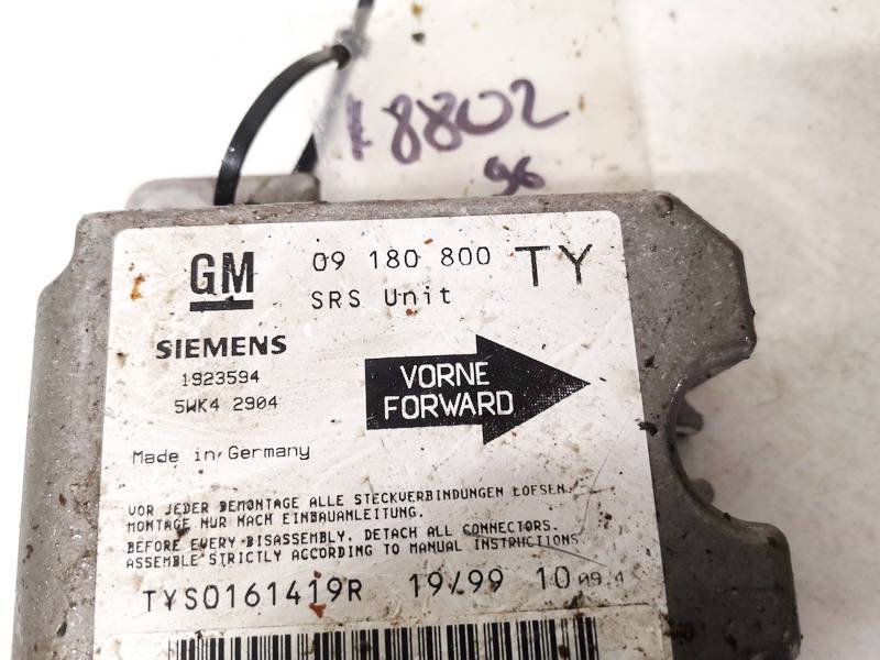 09180800 Opel Vectra 1999 CALCULATEUR AIRBAG - Thumbnail 2