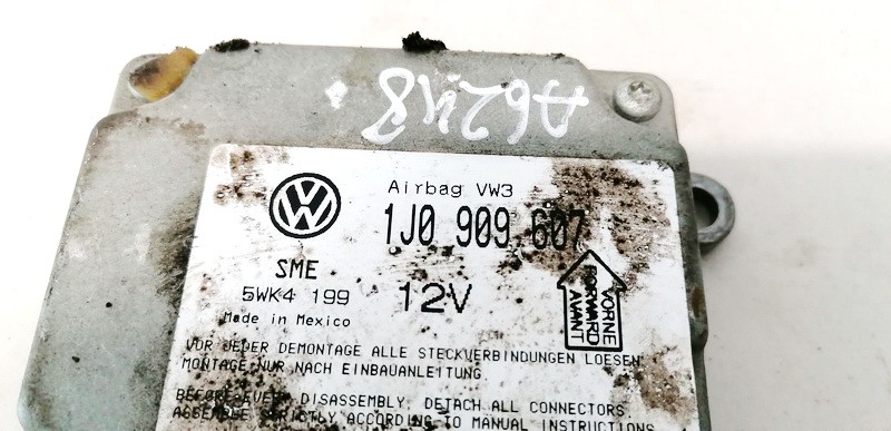 1J0909607 Volkswagen Passat 1997 Airbag crash sensors module - Thumbnail 3