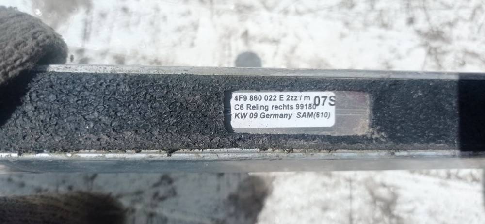 4F9860022E Audi A6 2005 Roof rail - left side - Thumbnail 3