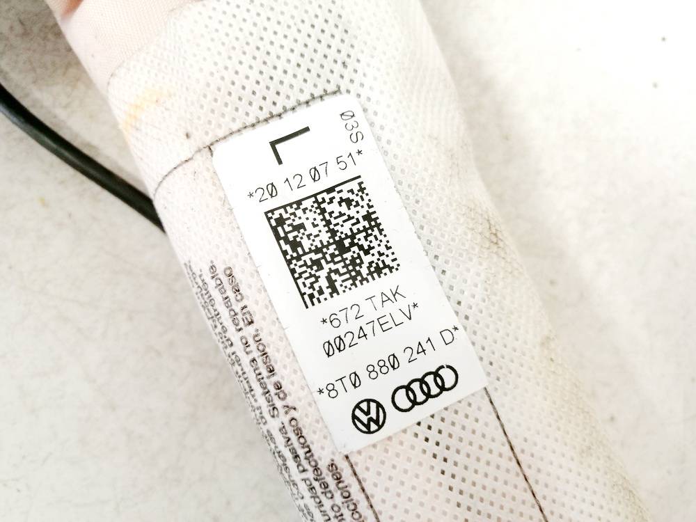 8T0880241D Audi A5 2007 Sedynes Airbag SRS - Thumbnail 3