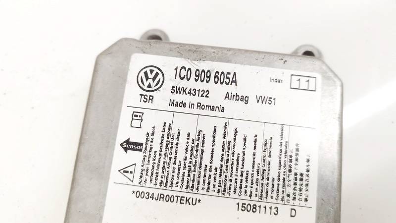 1C0909605A Volkswagen Golf 2001 Srs Airbag crash sensor - Thumbnail 3