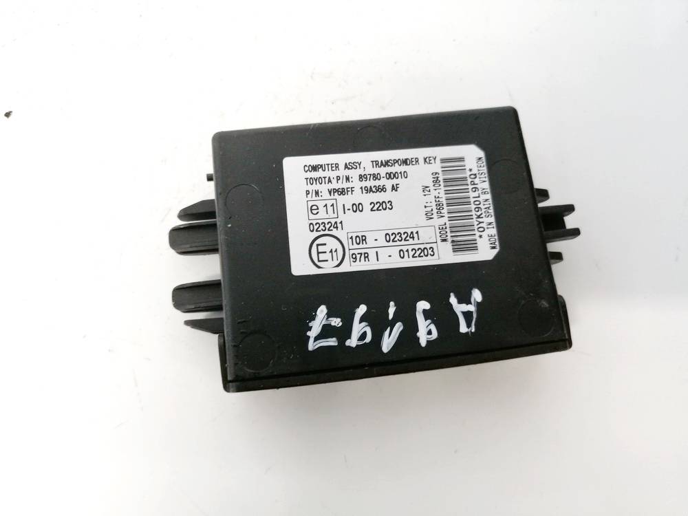 897800D010 Toyota Yaris 2007 autres ordinateurs