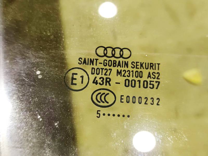 AS2 Audi A3 2006 Door-Drop Glass - REAR RIGHT - Thumbnail 2