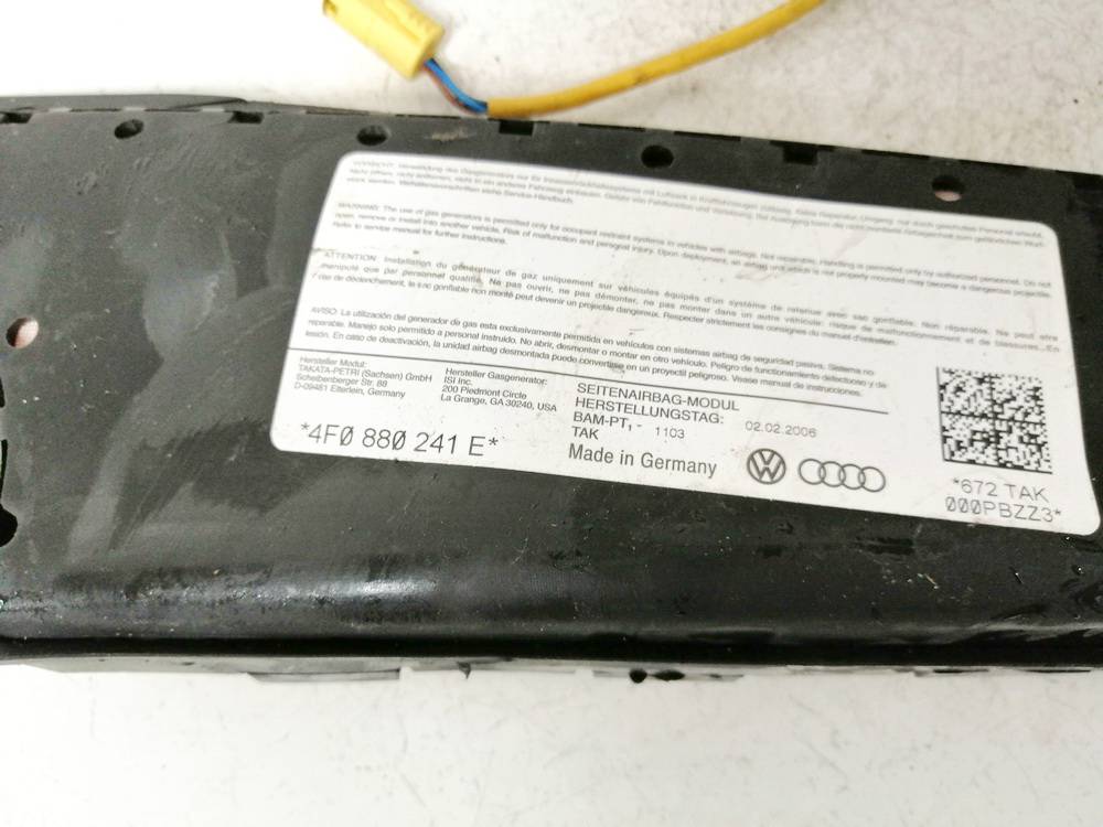 4F0880241E Audi A6 2007 Seat AIRBAG - Thumbnail 3
