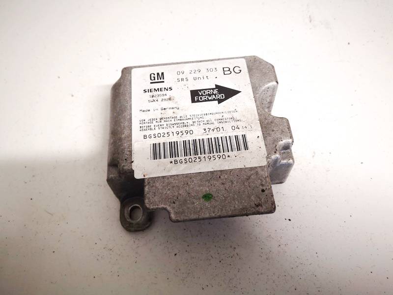 09229303BG Opel Zafira 2002 Airbag crash sensors module