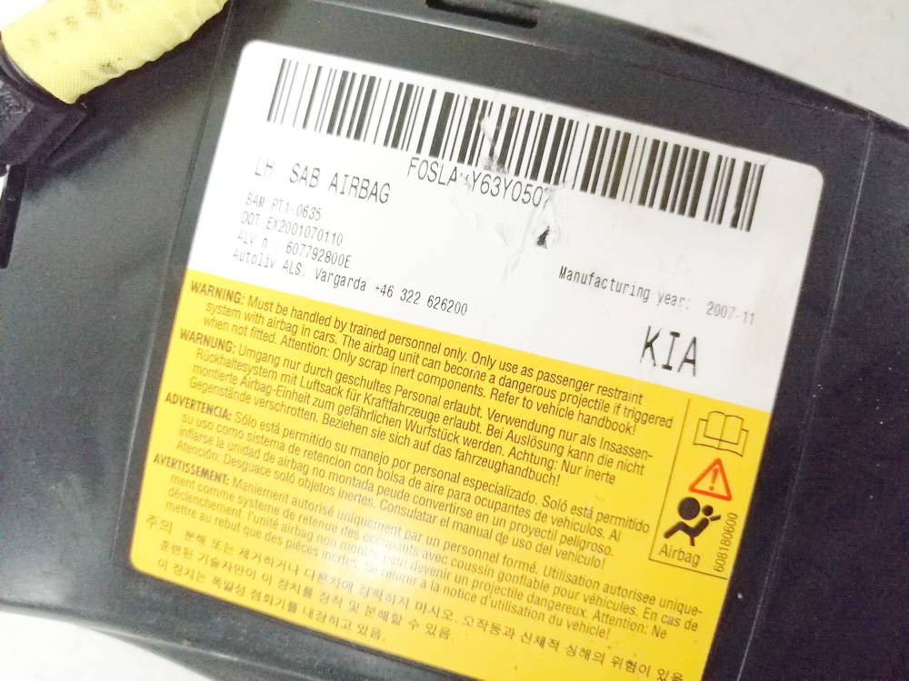 607792800E Kia Ceed 2007 Sedynes Airbag SRS - Thumbnail 3