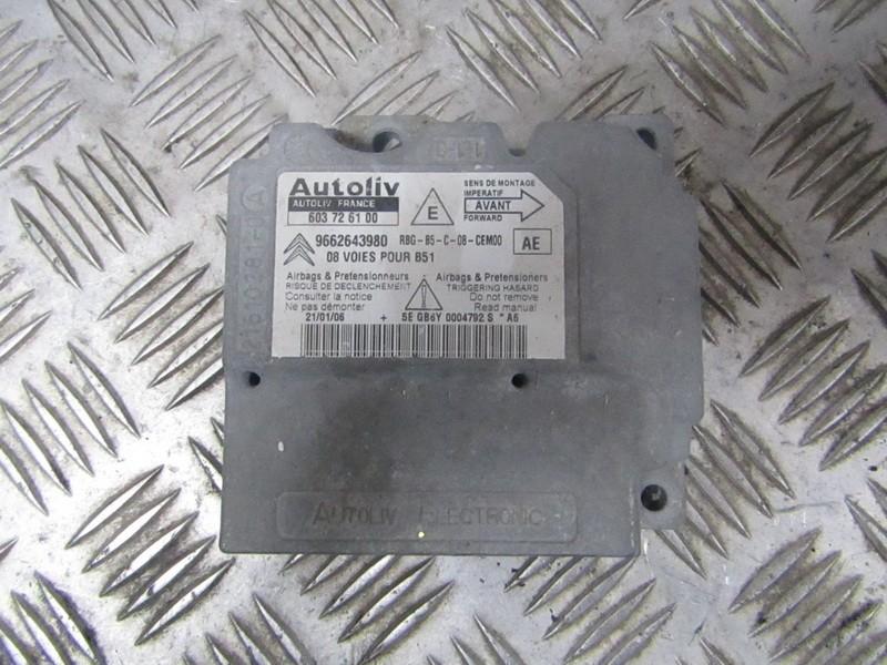 9662643980 Citroen C4 2006 Airbag crash sensors module