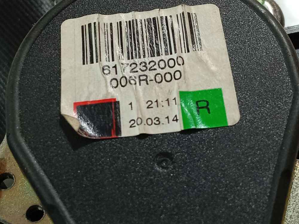 617232000 Ford Focus 2014 Seat belt - FRONT RIGHT - Thumbnail 4