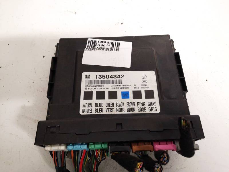 13504342 Opel Insignia 2009 General Module Comfort Relay (Unit)