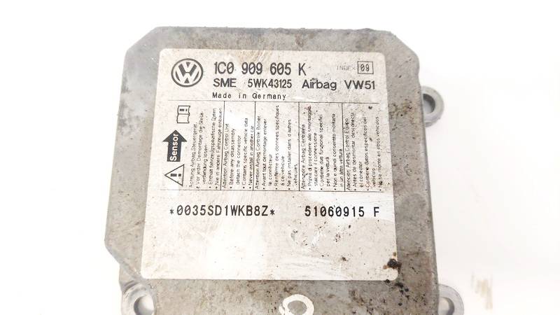 1C0909605K Volkswagen Polo 2007 Airbag crash sensors module - Thumbnail 3