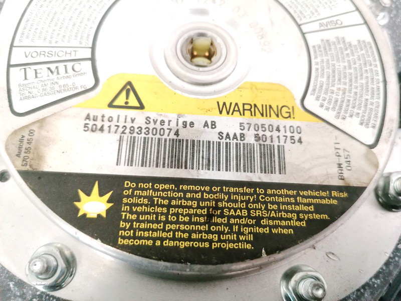 5011754 SAAB 9-5 1998 Steering srs Airbag - Thumbnail 3