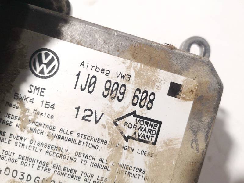 1J0909608 Seat Alhambra 1999 SRS AIRBAG KOMPIUTERIS - ORO PAGALVIU VALDYMO BLOKAS - Thumbnail 3