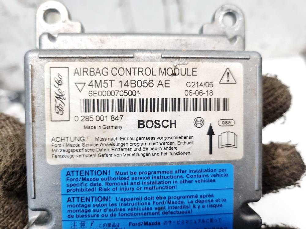 4M5T14B056AE Ford C-MAX 2007 Airbag crash sensors module - Thumbnail 4