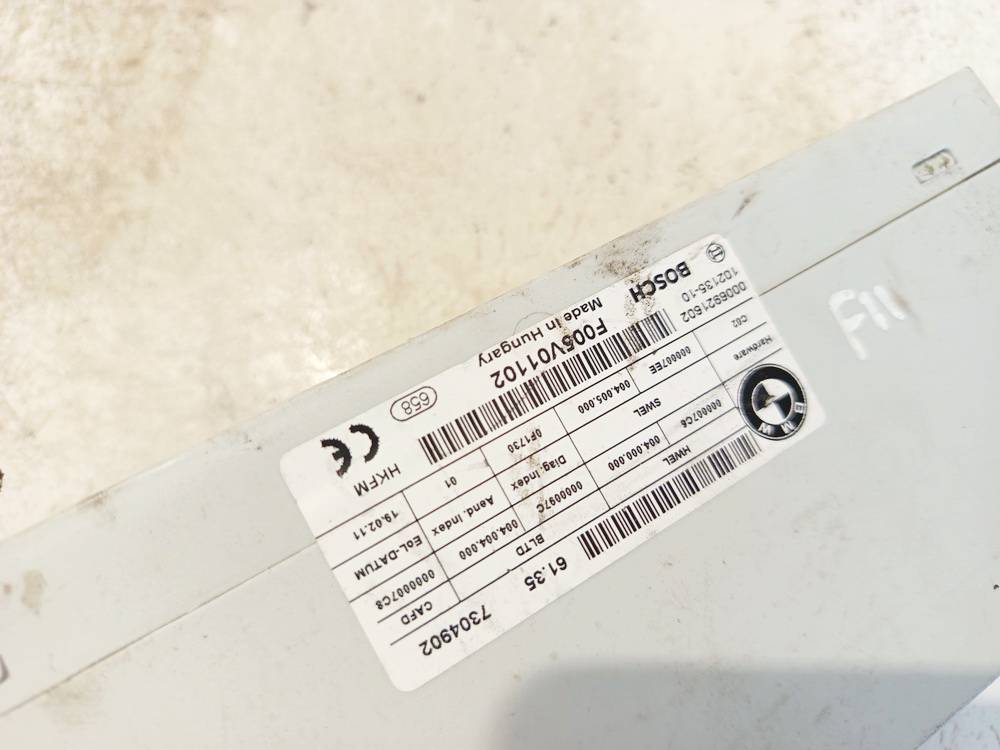 F005V01102 BMW 5-Series 2012 Confort Contrôle Module - Thumbnail 3