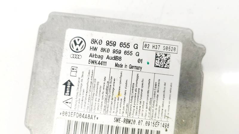 8K0959655G Audi A4 2016 SRS AIRBAG KOMPIUTERIS - ORO PAGALVIU VALDYMO BLOKAS - Thumbnail 3