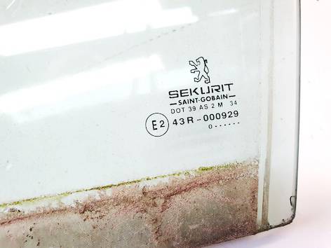 DOT39AS2M34 Peugeot 406 2004 Door-Drop Glass - REAR LEFT - Thumbnail 3