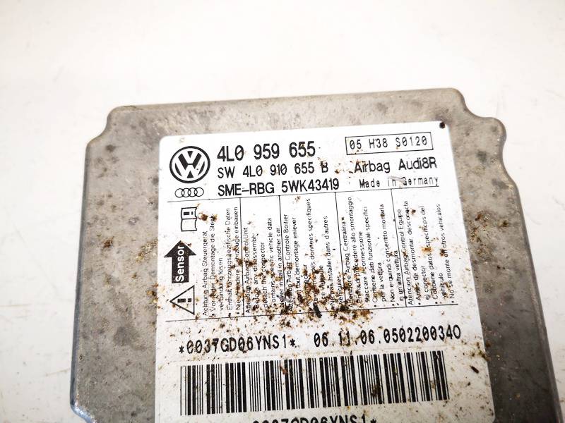 4L0959655 Audi Q7 2007 Steuergerät ECU Modul Airbag steuergerät - Thumbnail 2