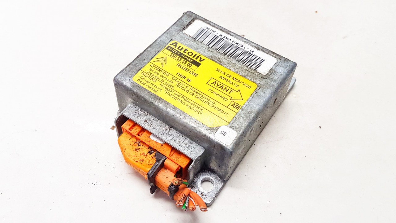 550535300 Citroen Xsara 1998 SRS AIRBAG KOMPIUTERIS - ORO PAGALVIU VALDYMO BLOKAS