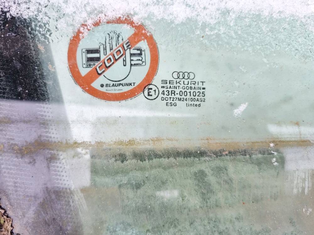 43R001025 Audi A6 1995 Door-Drop Glass - FRONT RIGHT - Thumbnail 3
