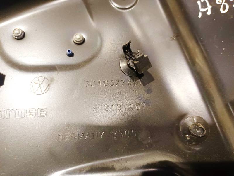 3C1837755F Volkswagen Passat 2005 Lève-vitre de porte coulissante SANS moteur - Avant Gauche - Thumbnail 3