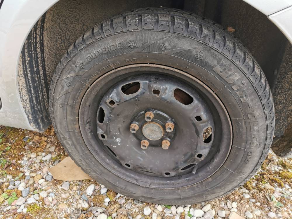 5X100 Volkswagen Polo 2008 Komplet stalowych felg R14