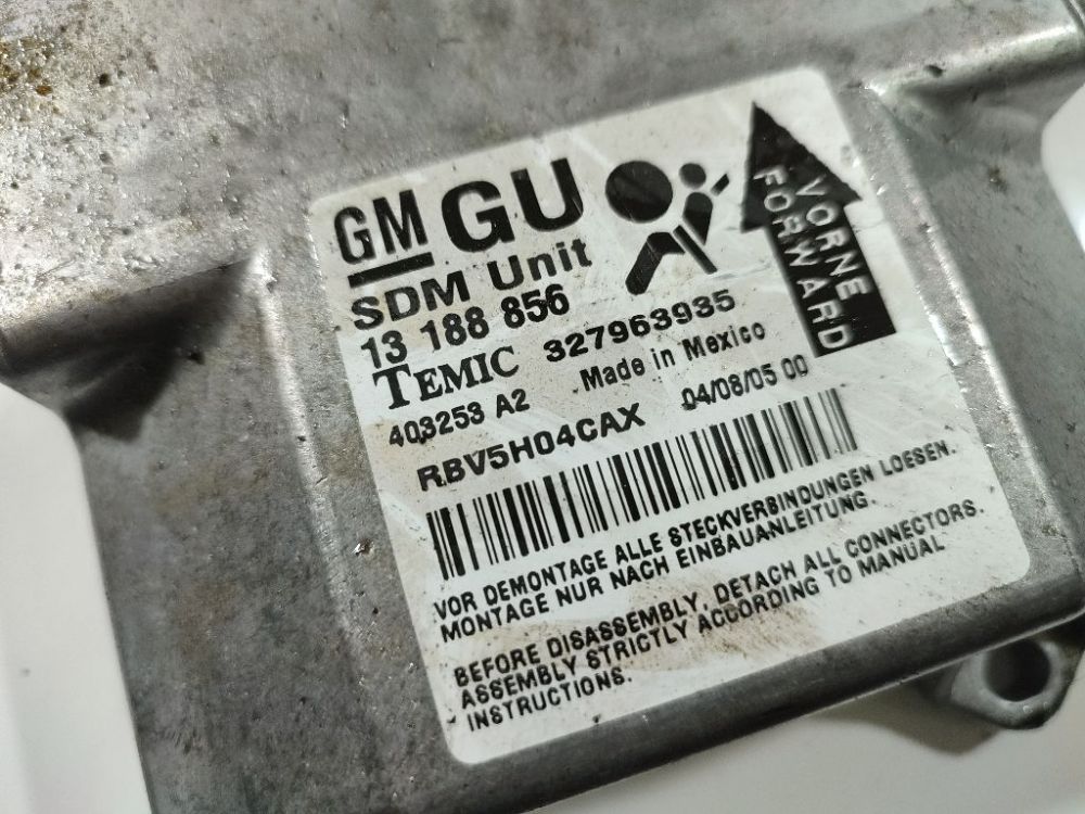 13188856 Opel Zafira 2005 SRS gaisa spilvena dators – gaisa spilvenu vadības bloks - Thumbnail 4