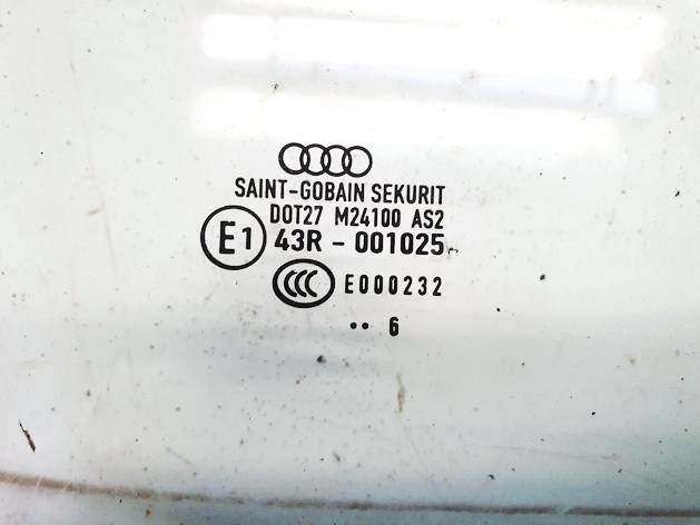 43R001025 Audi A4 2007 Seitenscheibe Fenster Seiten Scheibe Vorne Rechts - Thumbnail 3