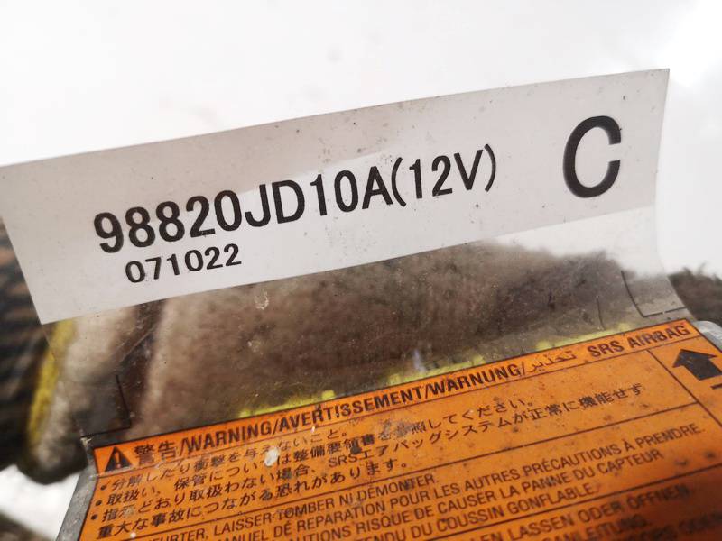 98820JD10A Nissan Qashqai 2007 srs-turvatyynyn tietokone – turvatyynyn ohjausyksikkö - Thumbnail 3