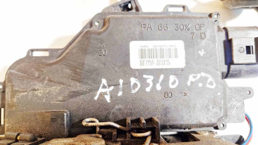 3D1837016AC Skoda Octavia 2007 Door Lock Mechanism - FRONT RIGHT - Thumbnail 3