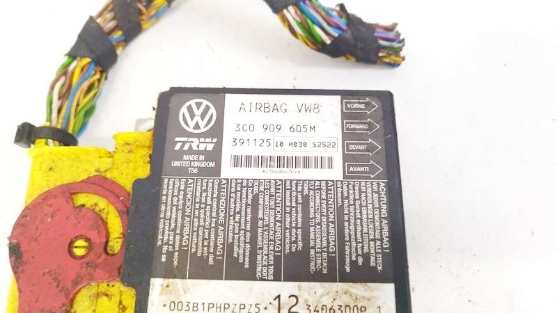 3C0909605M Volkswagen Passat 2006 Airbag crash sensors module - Thumbnail 2
