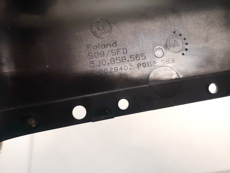 5J0858565 Skoda Fabia 2008 Steering Column Cowl Trim Panel Top - Thumbnail 3