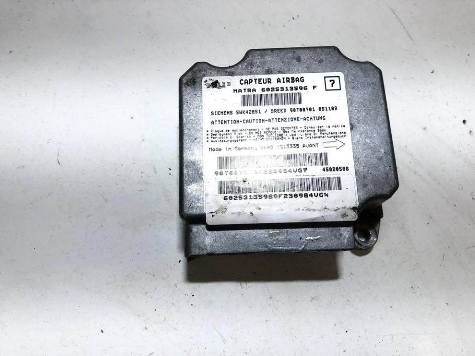 6025313596F Renault Espace 2000 Airbag crash sensors module