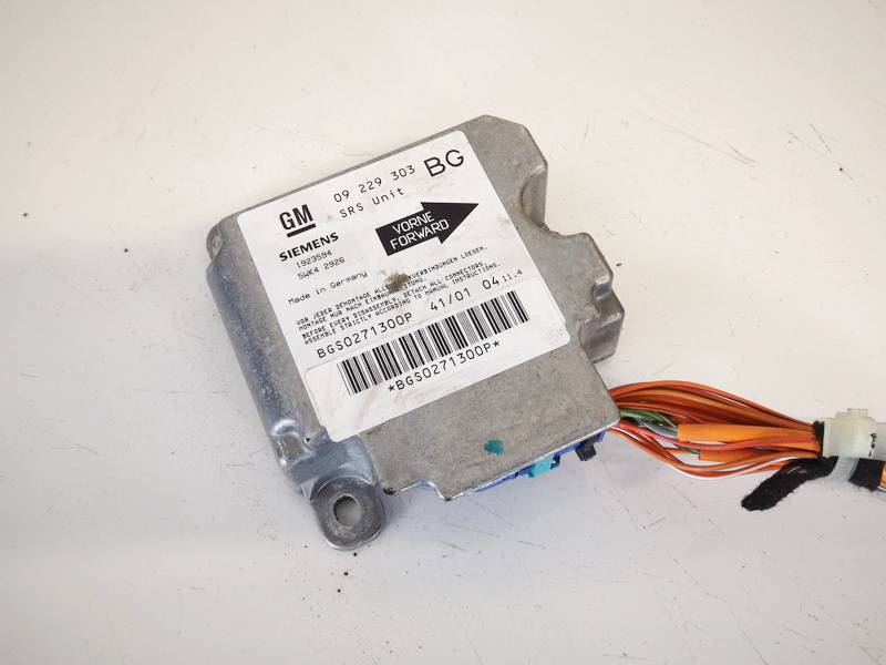 09229303BG Opel Zafira 2002 Airbag crash sensors module