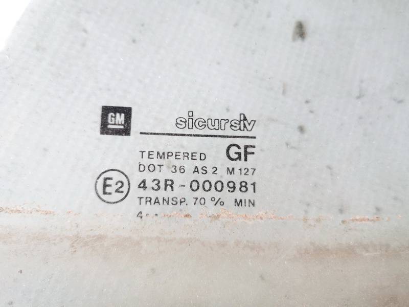 AS2 Opel Omega 1995 Door-Drop Glass - REAR RIGHT - Thumbnail 2