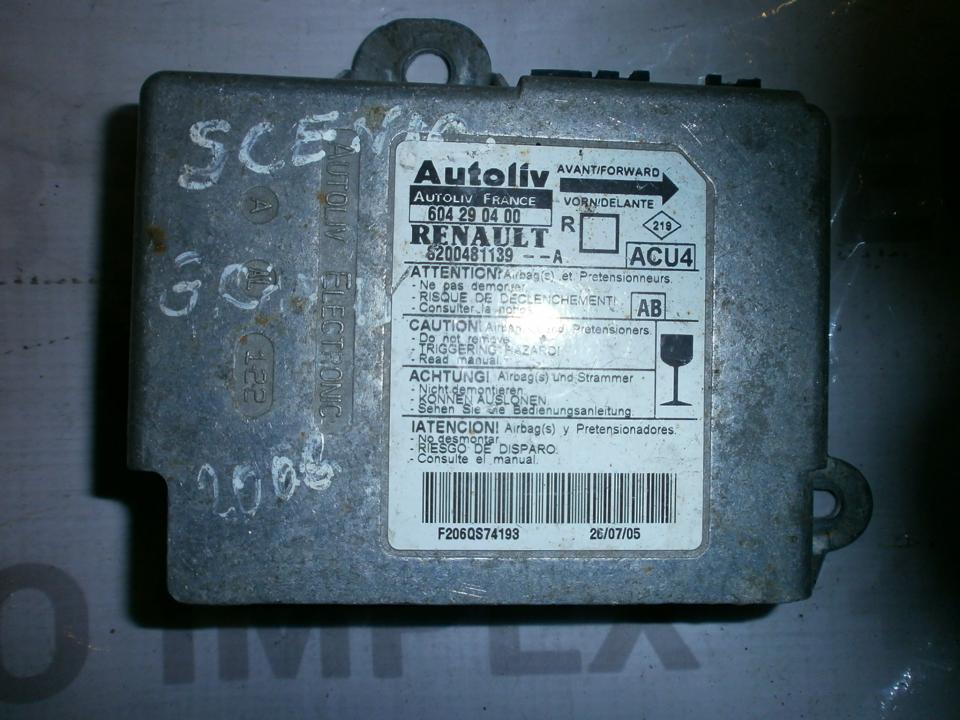 8200481139 Renault Scenic 2008 Airbag crash sensors module